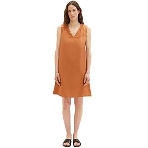 TOM TAILOR dames linnen jurk, 31650 - Terracotta Brown, 44