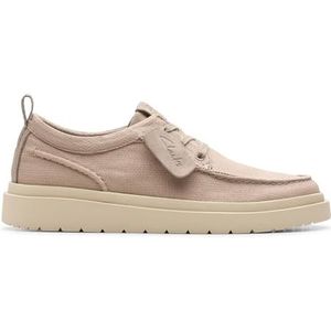 Clarks Premium Heren Polden Moc, grijs canvas, 8.5 UK, Grijs Canvas, 41 EU