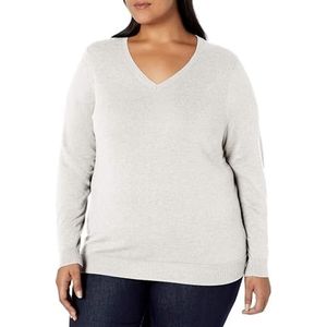 Amazon Essentials Plus Size Lichtgewicht V-hals Trui Ivoor, 1X