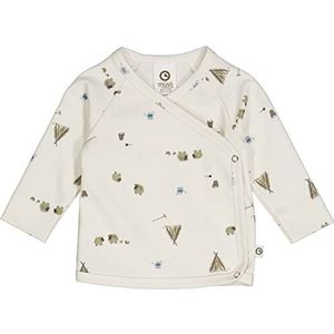 Müsli by Green Cotton Uniseks Baby Mini Me Farming Cardigan Sweater, Balsem Cream/Desert Green/Balsem Blauw, 44