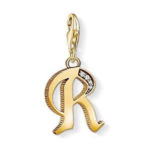 Thomas Sabo Dames-bedelhanger Q letter goud Charm Club 925 sterling zilver 1623-414-39