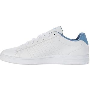 K-Swiss Court Shield Sneakers voor heren, wit/ashleigh Blue/Beryl Green, Wit Ashleigh Blue Beryl Green, 42 EU