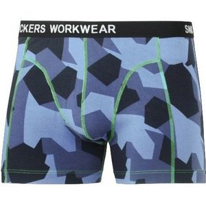 Snickers Stretch Boxershorts grootte 2-pack in 1 stuk, camouflage-marineblauw XS