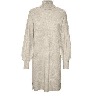 VERO MODA Dames VMFILENE LS rolnek NOOS casual jurk, berk/detail:W. Melange, XS