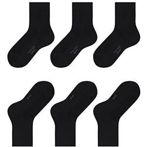 FALKE Uniseks-kind Sokken Family 3-Pack K SO Katoen eenkleurig 3 paar, Zwart (Black 3000), 31-34