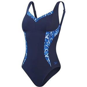 Speedo Badpak voor dames, Puur Blauw/Kobalt/Nieuwsgierig Blauw, 58