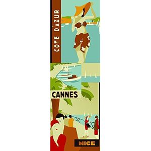 PLAGE KITCHEN stickers voor keukens en koelkast-Frans Riviera-180 x 59,5 cm, vinyl, kleurrijk, 180 x 0,1 x 59,5 cm