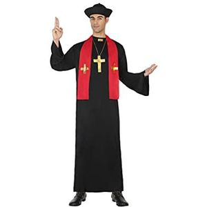 ATOSA Heren 64803 Kostuum Priester Man XL Zwart-Carnaval Volwassen Maat