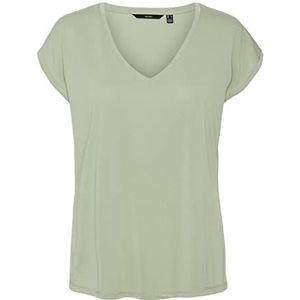 Vero Moda Dames T-Shirt 10247666, Ivoor (Reseda), XL