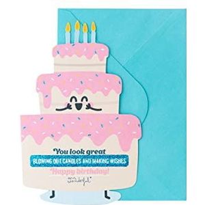 Verjaardagskaart met Engels opschrift ""You Look Great blowing out candles and making wishes