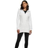 Build Your Brand Hoodie - Wit - Dames met Ritssluiting en Capuchon