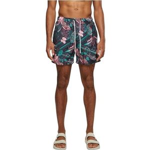 Urban Classics Heren zwembroek Pattern Swim Shorts AOP zwemshorts voor mannen verkrijgbaar in vele varianten, maten XS - 6XL, Dark Flower Aop, XL