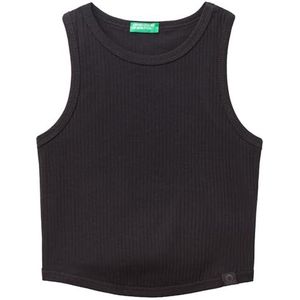 United Colors of Benetton Onderhemd voor meisjes en meisjes, Zwart, 170