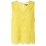 comma - T-shirt - 1203 - Dames - V-hals - Mouwloos - Regular Fit - Kant