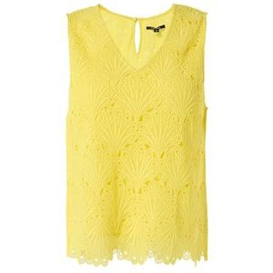 comma - T-shirt - 1203 - Dames - V-hals - Mouwloos - Regular Fit - Kant