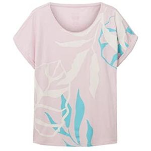 TOM TAILOR Dames T-shirt met patroon, 31651 - Breeze Rose, L