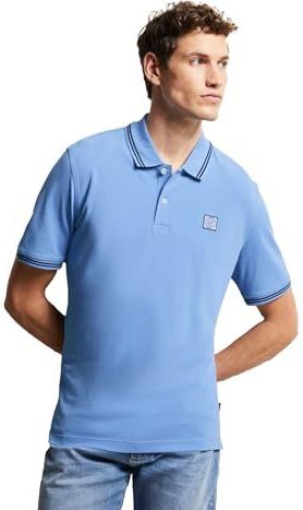 Bugatti Herren Poloshirt met contrasterende strepen