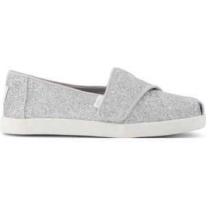 TOMS Alpargata Classic Slip-On Espadrille, zilver iriserende glimmer, 13 UK, Zilveren iriserende glimmer, 32.5 EU