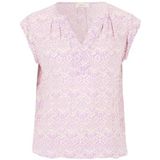 Cartoon - Blouse - Geel / Oudroze - Blouseshirt - Normale Pasvorm