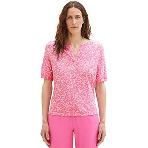 TOM TAILOR Dames 1036770 T-shirt, 31745-Pink Geo Design, XL, 31745 - Pink Geo Design, XL