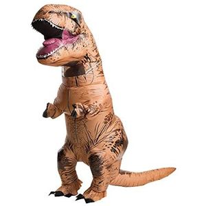 Rubie's Officieel Jurassic World T-Rex dinosaurus opblaasbaar kostuum voor volwassenen (één maat)