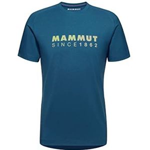 Mammut Trovat T-shirt voor heren, logo, wandelshirt, Deep Ice, XL