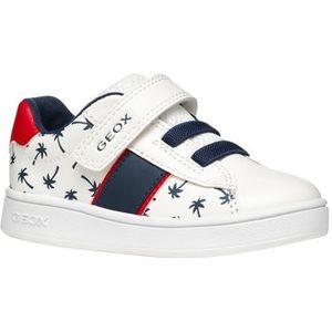 Geox B ECLYPER Boy A babyschoenen voor kinderen, wit/rood, maat 22, Wit Rood, 22 EU