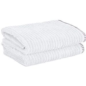 Heckett Lane Bath Bath Towel, 60% Bamboo Viscose, 40% Cotton, White, 60 x 110 Cm, 2.0 Pieces