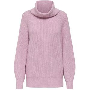 Onlwhitney Ls Loose Rollneck KNT, mauve mist, M