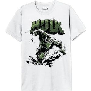 Marvel MEHULKCTS080 T-shirt, wit, XL, heren, Wit, XL