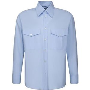 Seidensticker - Studio - Chemise - Blauw - 100% Katoen - Manches Longues