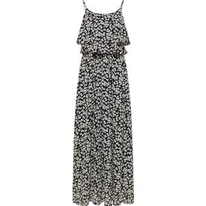 Sookie Dames maxi-jurk 19222818-SO01, zwart wit, M, maxi-jurk, M