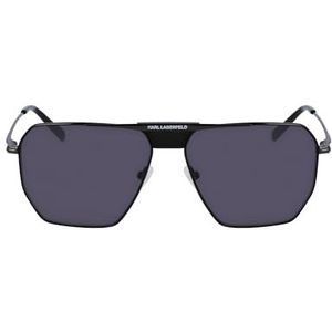 Karl Lagerfeld Unisex KL350S zonnebril, 001 Shiny Black, 58, 001 Shiny Black, 58