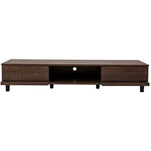 Iris Ohyama, TV-meubel / TV-meubel / Houten TV-meubel / TV-meubel / TV-meubel, Verstelbare poten, geschikt formaat voor tv-meubels tot 52 inch, Kantoor, Woonkamer - TV Cabinet - BAB-150A - bruin