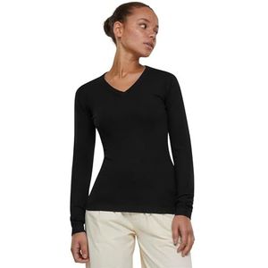 Urban Classics Dames Sweatshirt Ladies Gebreide V-hals Sweater Zwart XS, zwart, XS