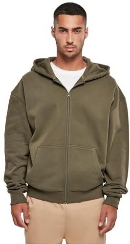 Build Your Brand - Ultra Heavy - Sweatshirt - Zwart - Zware Katoen, Met Rits, Urban Fit