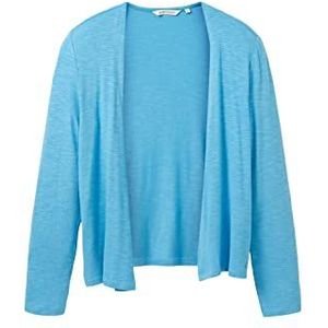 TOM TAILOR Basic zomercardigan voor dames, 21184 - Soft Cloud Blue, M
