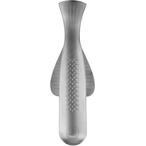Alessi VS06 Boga gemberrasp - staal AISI 430 gematteerd, zilver, 18,50 x 5,70 x 1,80 cm