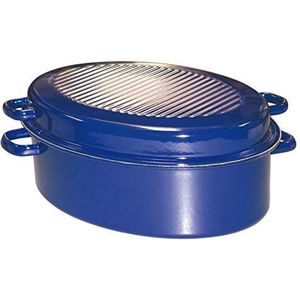 Riess - 0442-012 Braadslede - Ovaal - Kobaltblauw - Diameter 46,6 cm