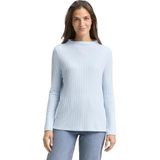 TOM TAILOR - Shirt - Pastelblauw - Lange Mouw - Normale Pasvorm