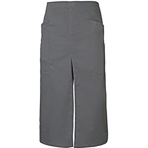 Velilla Lange schort met opening en zakken, uniseks, voor volwassenen, Metálico, Eén maat