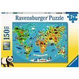 Ravensburger Animal World Map 150 Piece Jigsaw Puzzle for Kids Age 7 Years Up