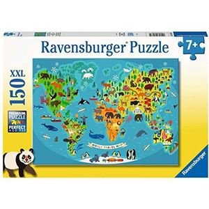 Ravensburger Animal World Map 150 Piece Jigsaw Puzzle for Kids Age 7 Years Up