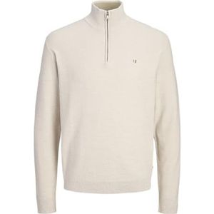 Jack & Jones - Jprblurex Knit Half Zip - Trui - Wit - Normale Pasvorm