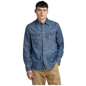 G-STAR Dakota regular overhemd voor heren, Blauw (Faded Seasalt D23006-d539-g337), L