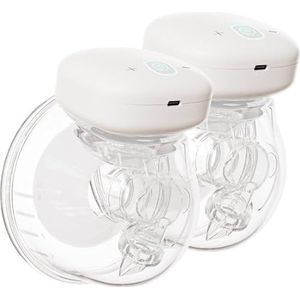 Youha Dubbele draadloze borstkolven - elektrische draagbare borstkolf - makkelijk kolven - BPA-vrij - 2x 240ML cups Moedermelk - Maat: 24mm