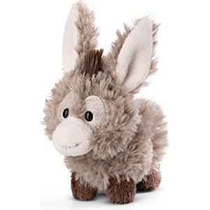 Zachte knuffel ezel Donkeylee 12 cm grijs staand - Duurzaam zacht speelgoed gemaakt van zachte pluche, schattig zacht speelgoed om mee te knuffelen en te spelen, geweldig geschenkidee
