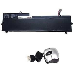 Amsahr Vervangende laptop batterij voor MEDI TZ20-3S2600-S4L8, P2212T, TZ20-3S2600-G1L4 - Met Mini Optical Mouse