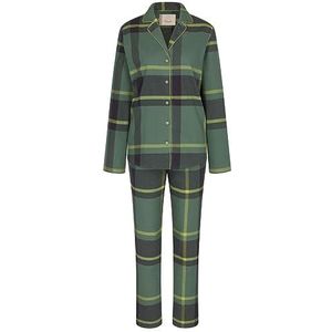 Triumph Dames Boyfriend Pw X Checks Pajama Set, Groen - Dark Combination, 46