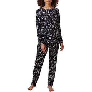 People Tree Pyjama met lange mouwen voor dames, pyjama, marineblauw, 14, marineblauw, 40